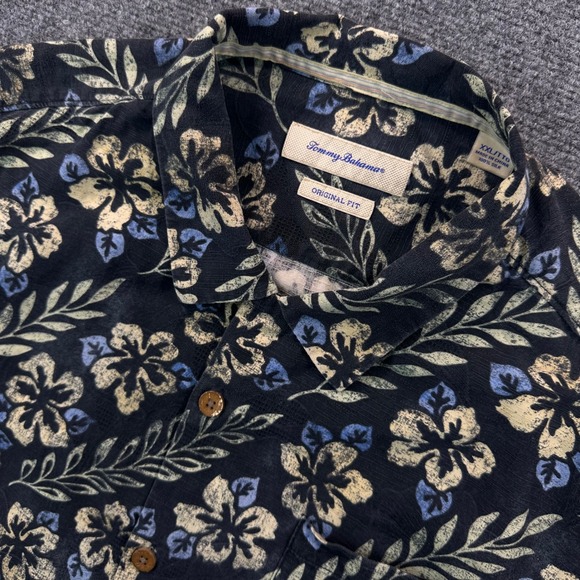 Tommy Bahama Other - Tommy Bahama Lei Floral Camp 100% Silk Shirt Men's 2XL Black Hawaiian Vacation‎